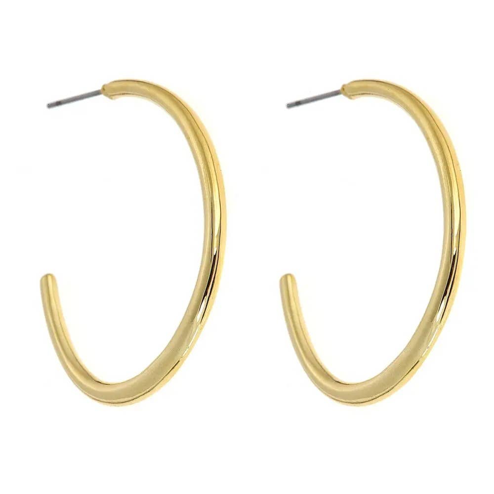 Fornash Savannah Hoop Earrings: Gold
