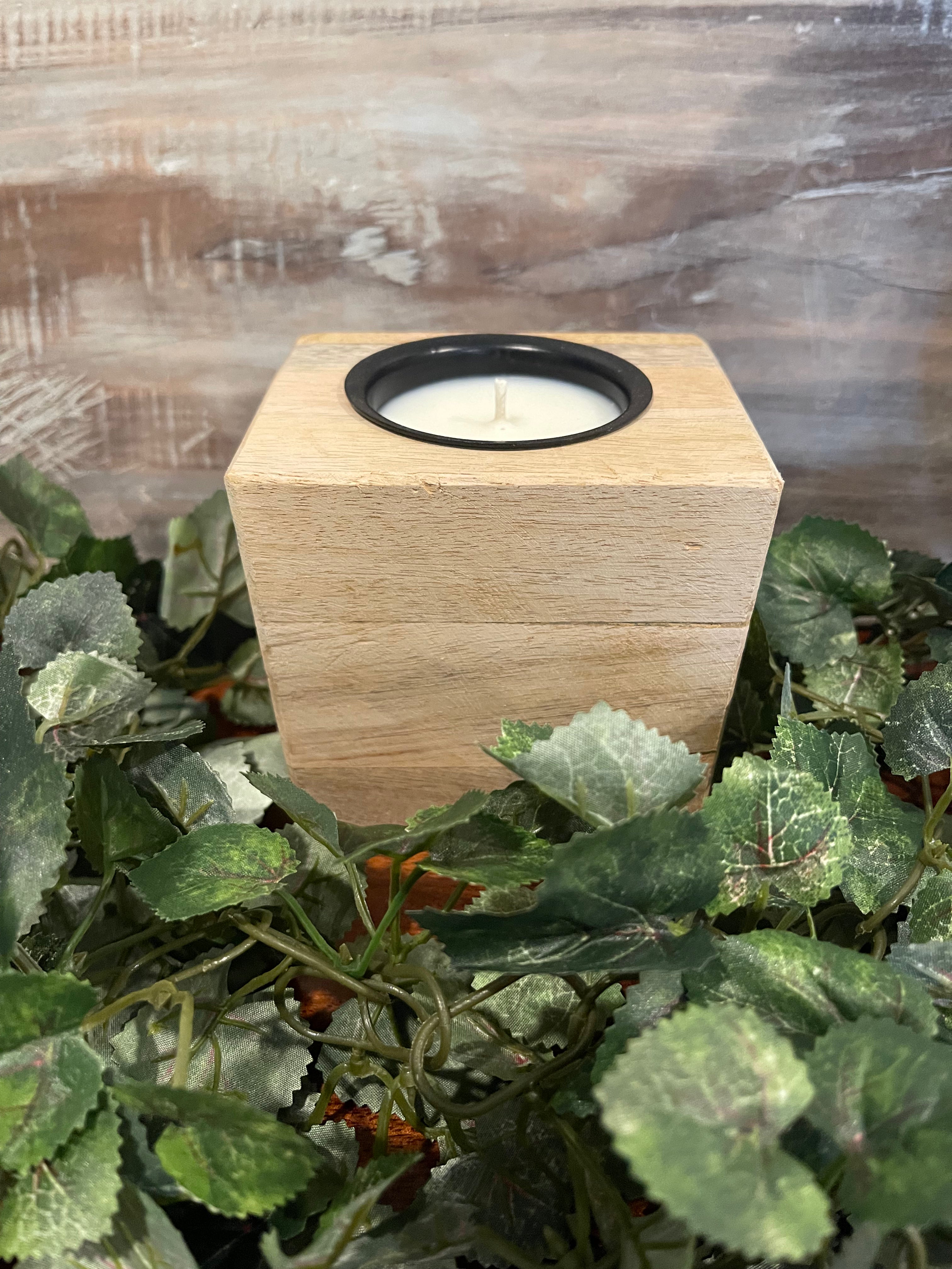 Single Sugar Mold Candle with Cup - Raw