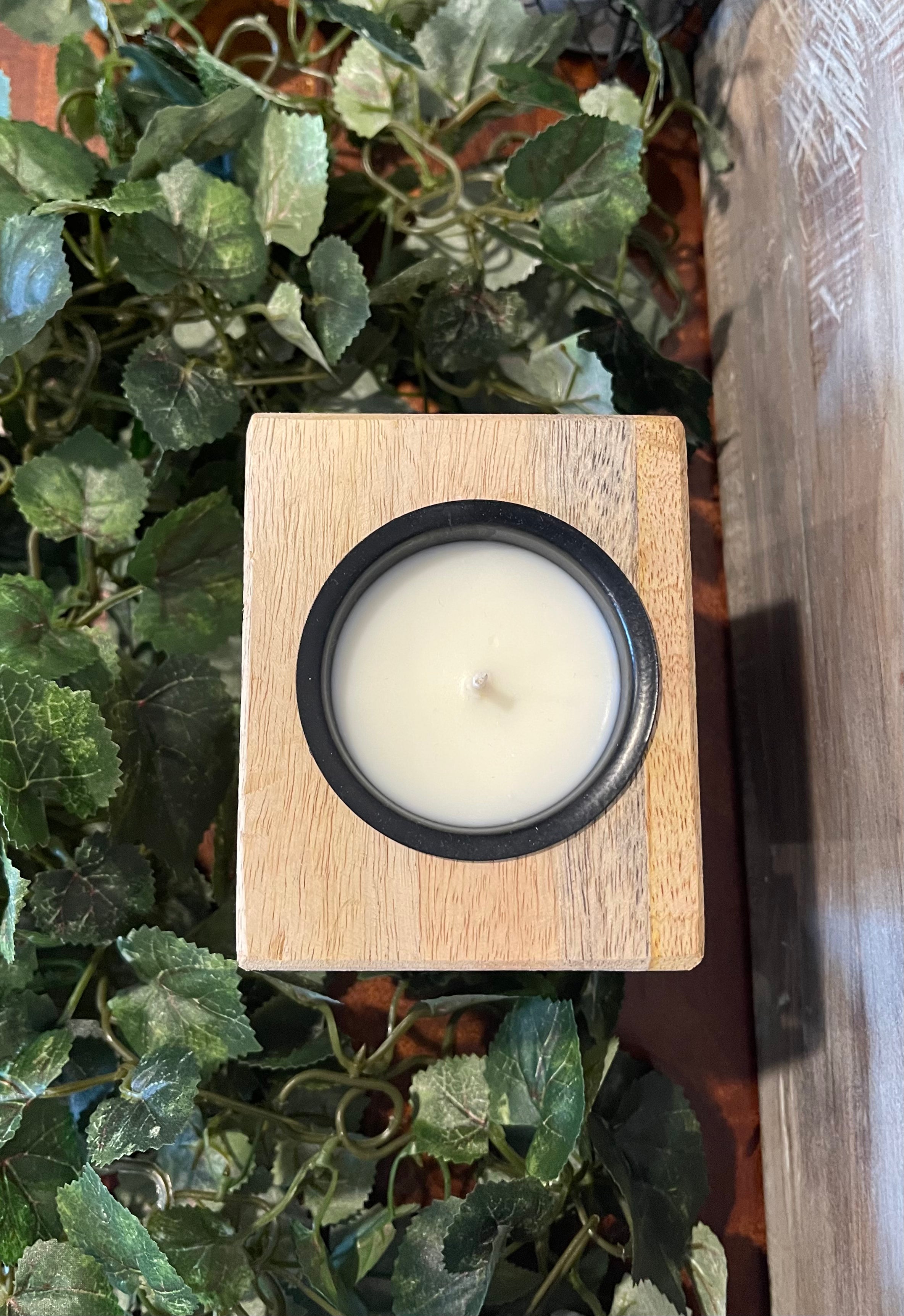 Single Sugar Mold Candle with Cup - Raw