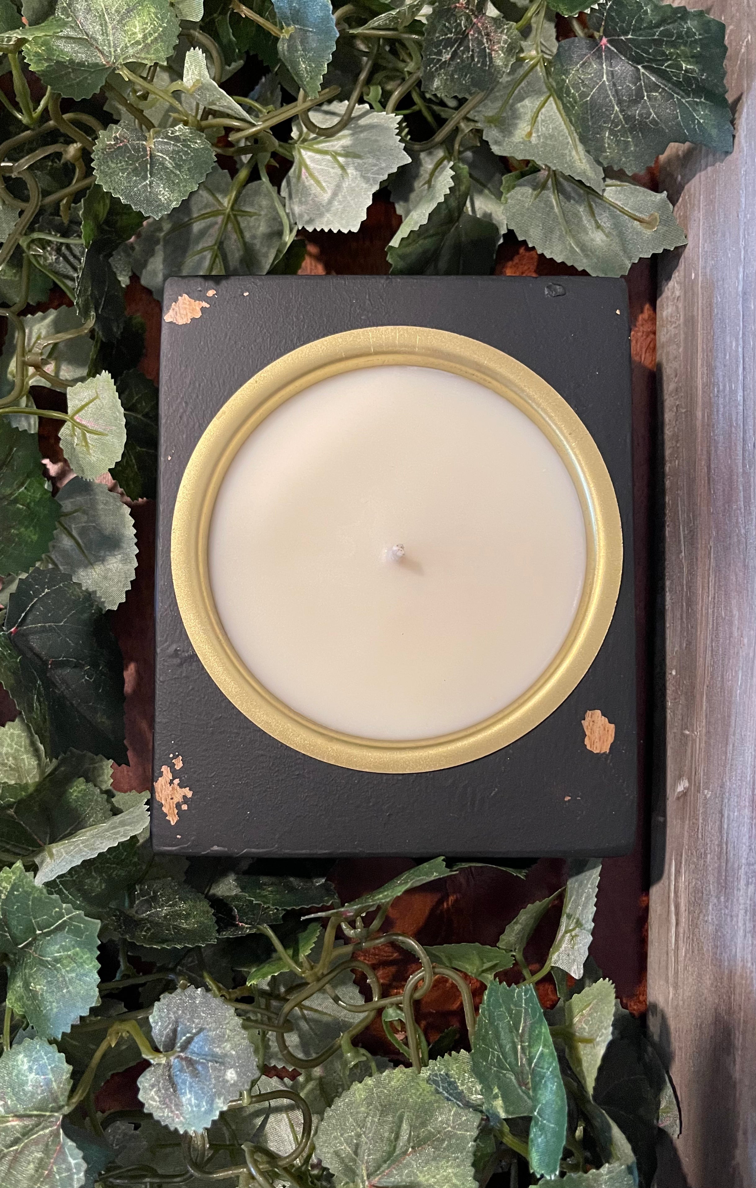 1 Hole Cheese Mold Soy Candle With Cup - Black