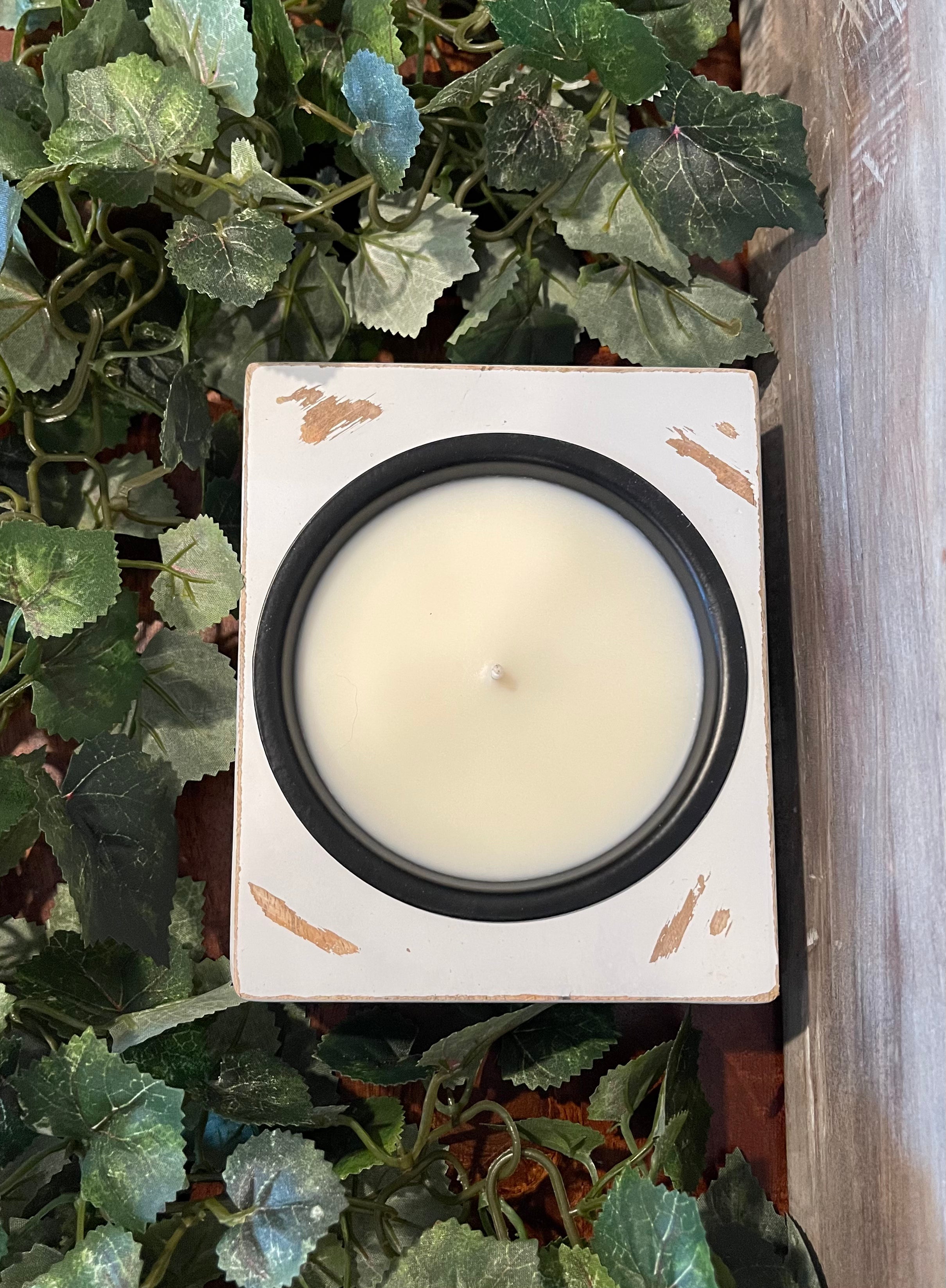 1 Hole Cheese Mold Soy Candle With Cup - White