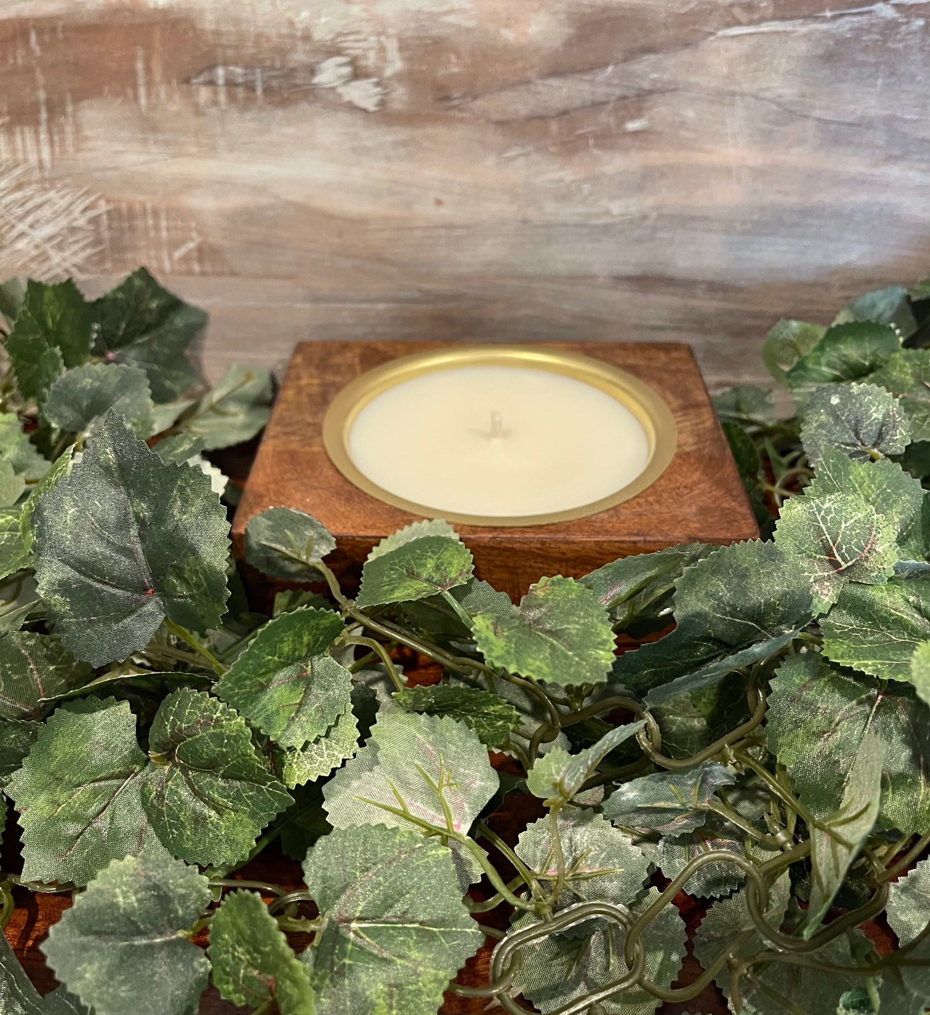 1 Hole Cheese Mold Soy Candle With Cup - Walnut