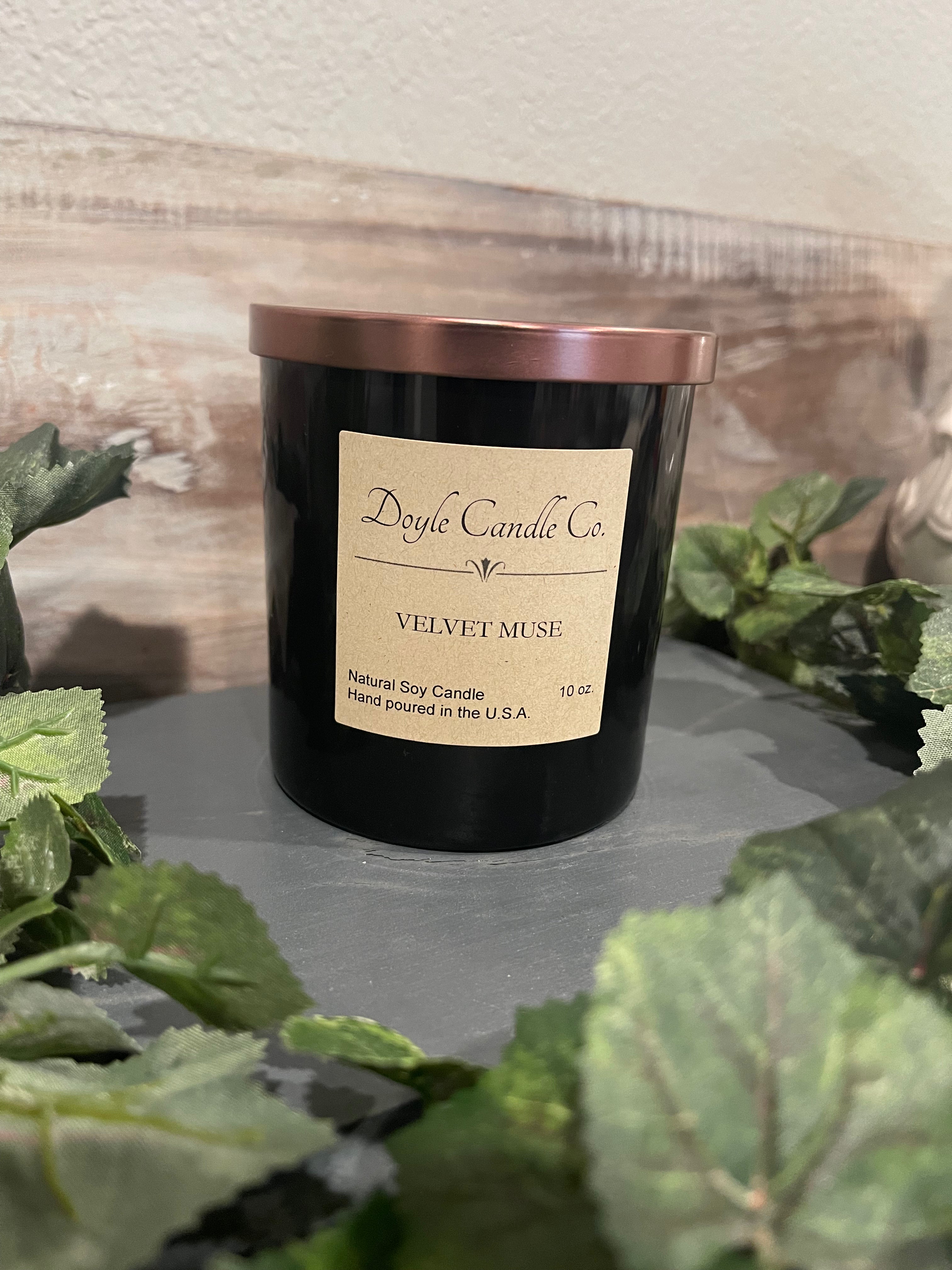 Black Straight Sided Jar Candle