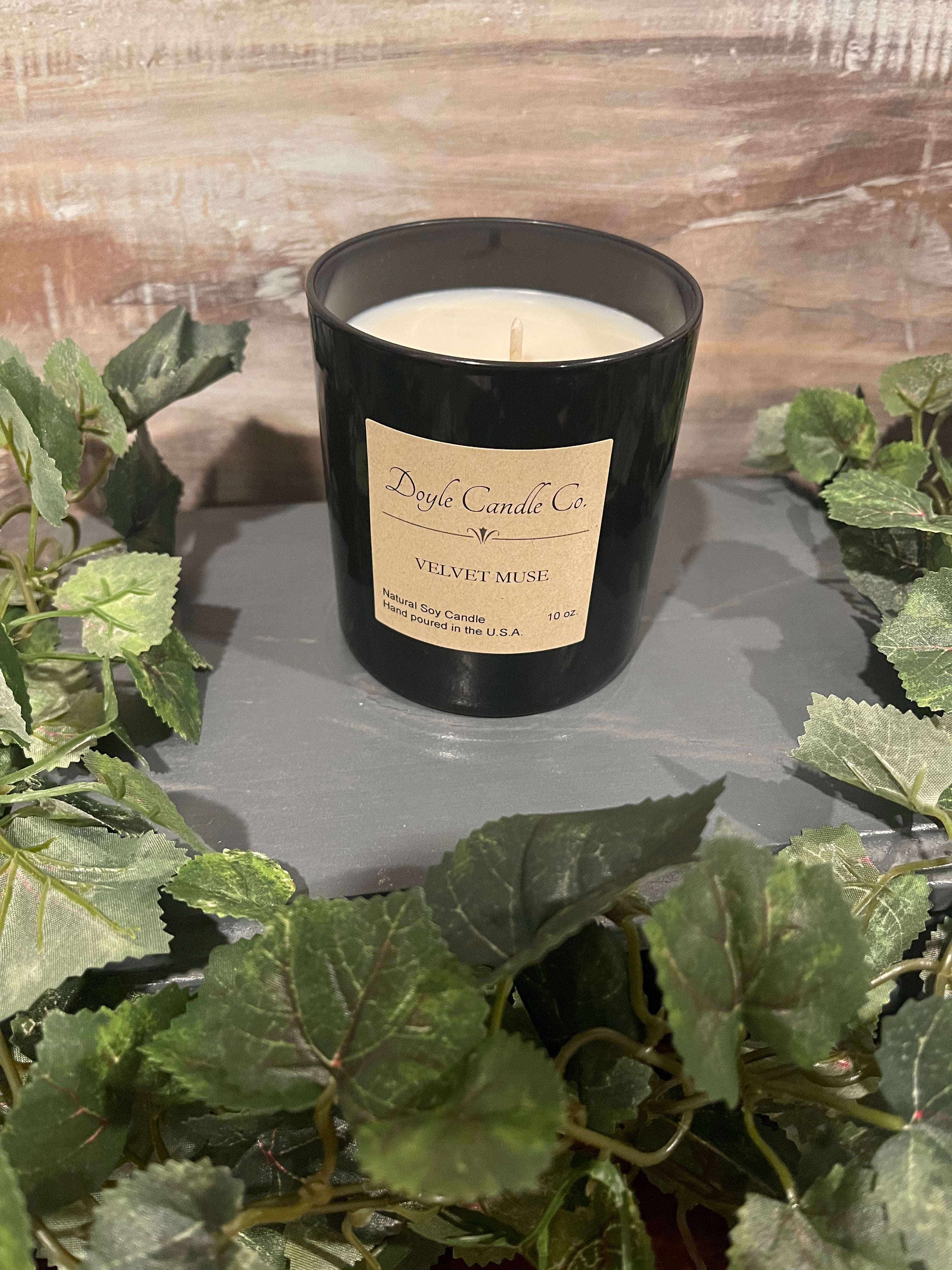 Black Straight Sided Jar Candle