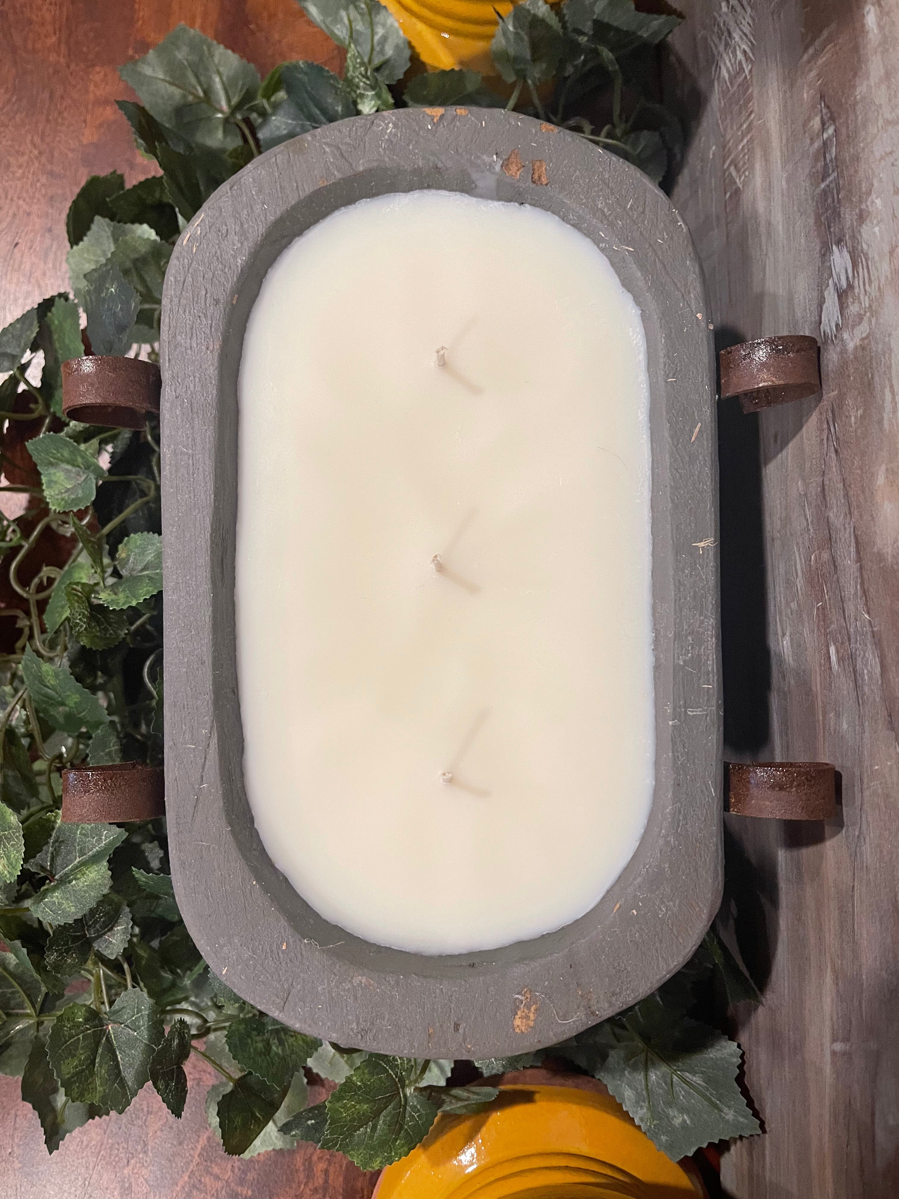 3 Wick Dough Bowl Candle - Gray