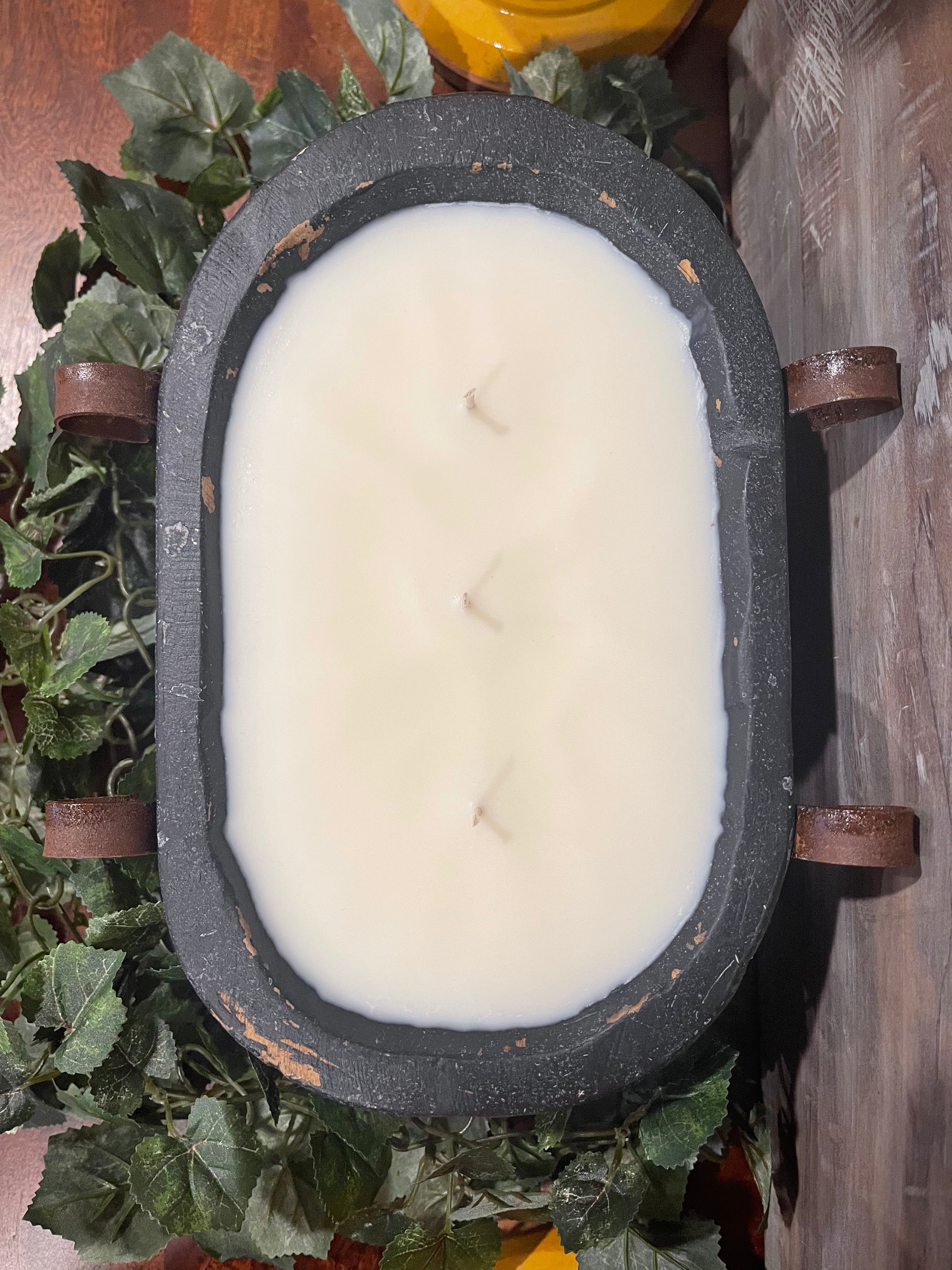3 Wick Dough Bowl Candle - Black