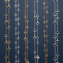 Load image into Gallery viewer, Fornash Long Baby Horsebit Necklace: Silver
