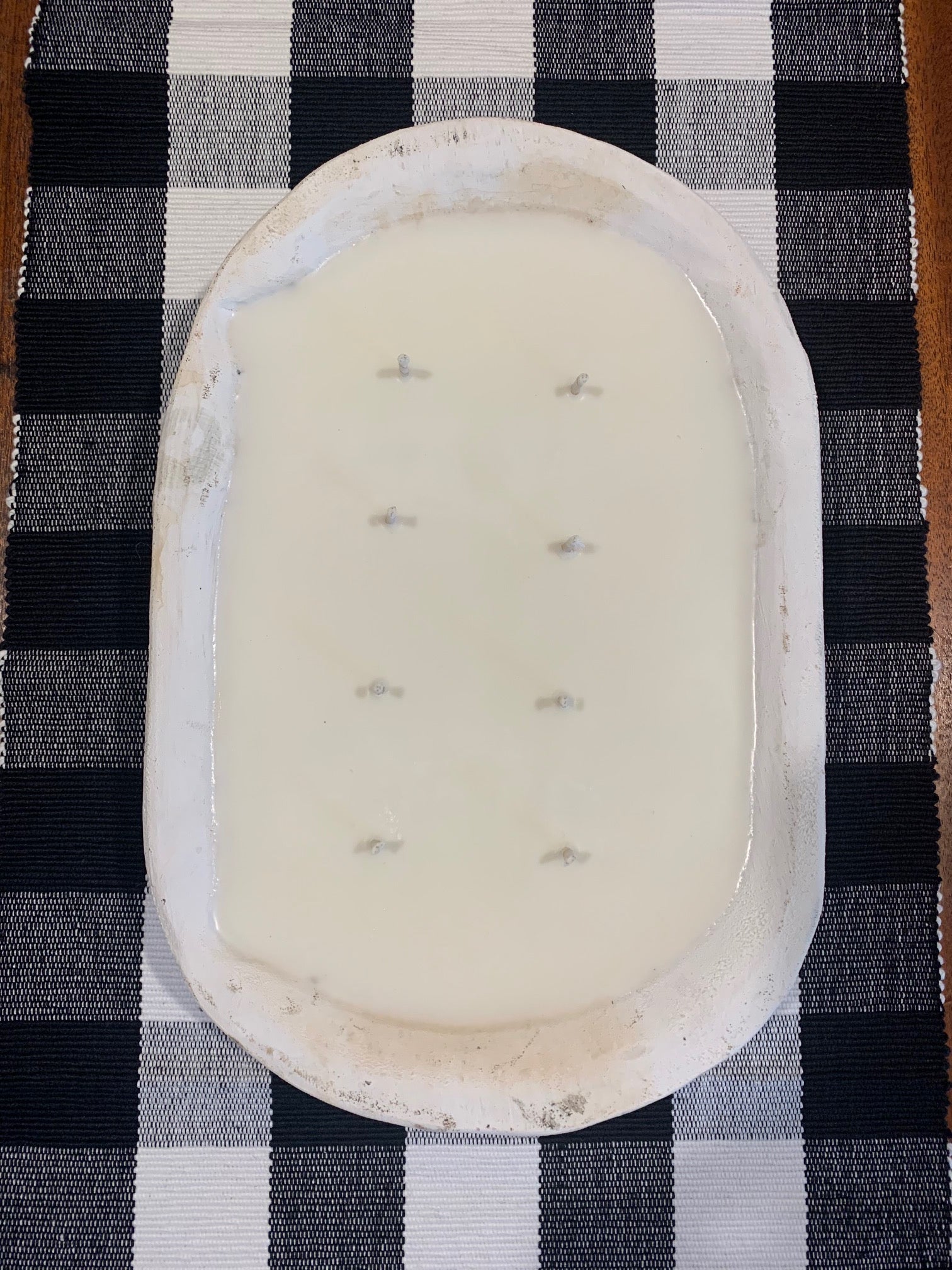 8 Wick Dough Bowl Soy Candle - White